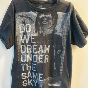 Do We Dream Under the Same Sky screenprinted T-shirt - large